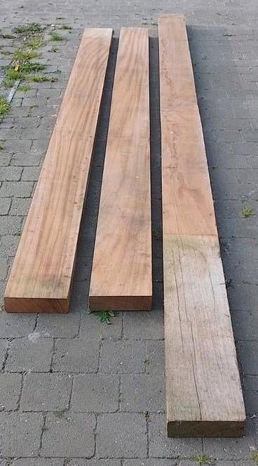 3 thermowood balken, ongebruikt, Ophalen, Balken