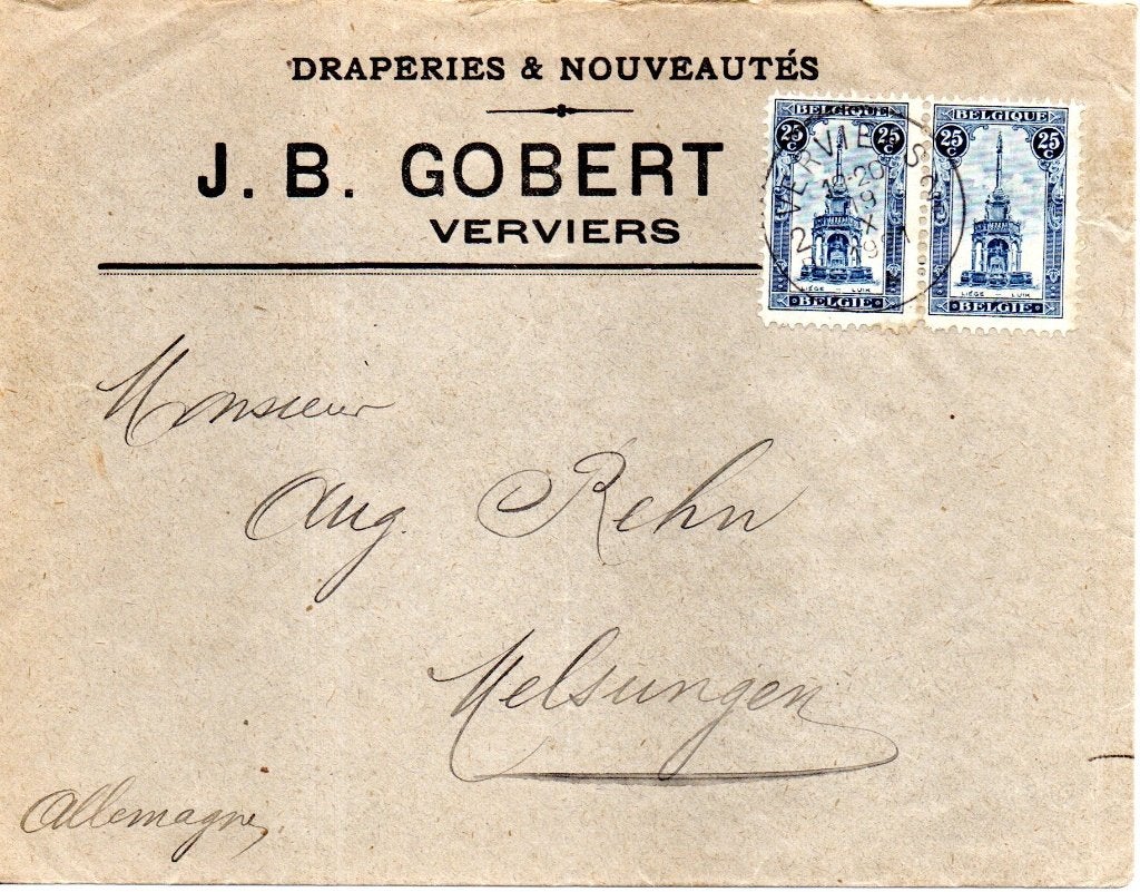 Lettre affranchie avec le numéro 164 X2 de Belgique, Enlèvement ou Envoi, Affranchi, Avec enveloppe, Timbre-poste