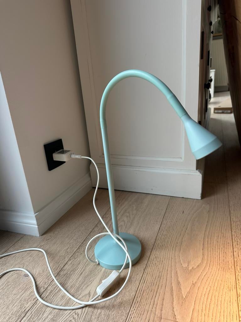 Lampe bureau amovible turquoise, Enlèvement, Comme neuf