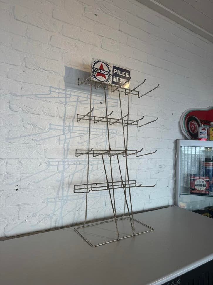 Vintage Mazda Piles Batterijen Display Rek