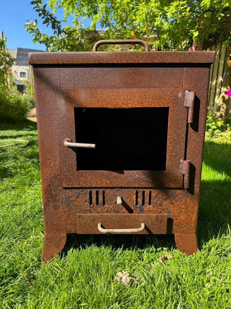 Gietijzeren terraskachel, Tuin en Terras, Ophalen, Gebruikt