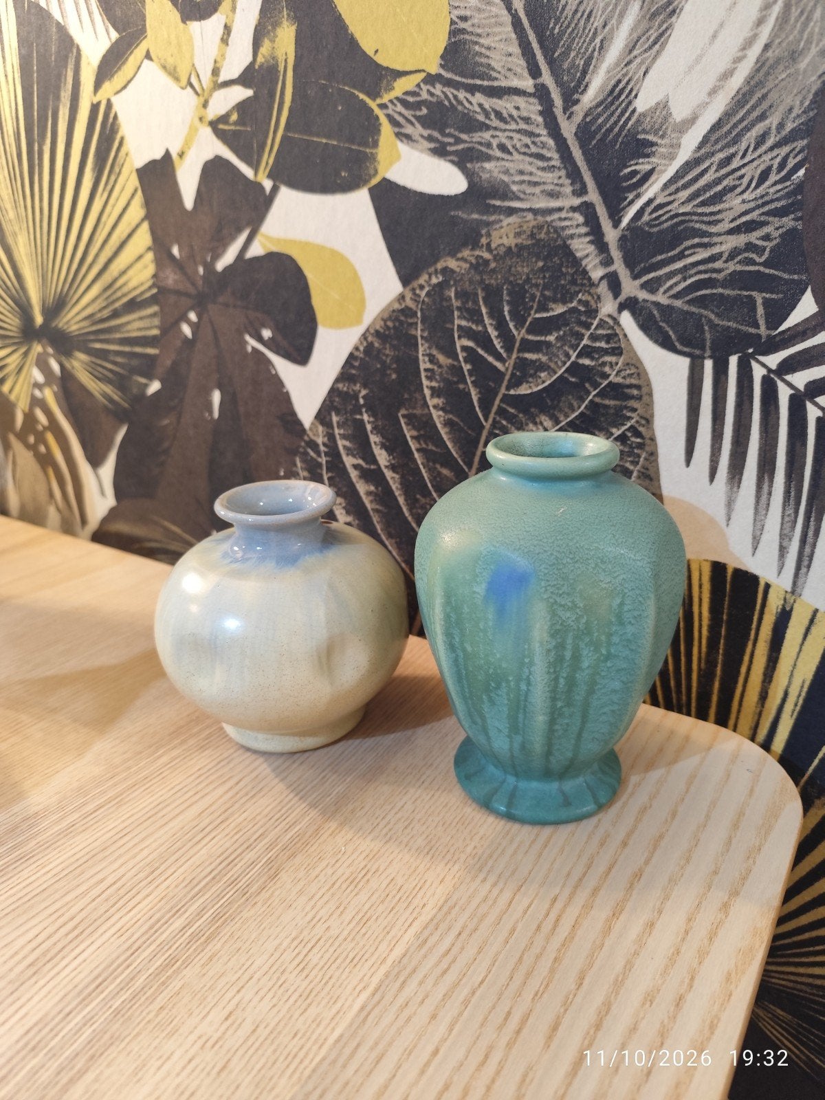 Lot de 2 faïences art déco belges de Thulin, Ophalen of Verzenden