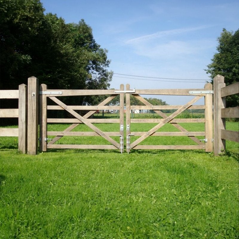 Engelse hardhouten weidepoorten EINDEREEKS, 100 tot 150 cm, Nieuw, Ophalen of Verzenden, Hout