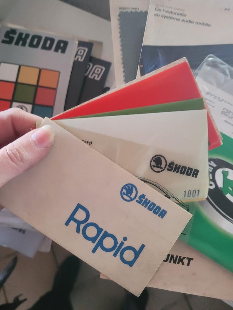 Officiële kleurenkaart van Škoda(Rapid,1001)Voormalig dealer, Boeken, Auto's | Folders en Tijdschriften, Gelezen, Overige merken