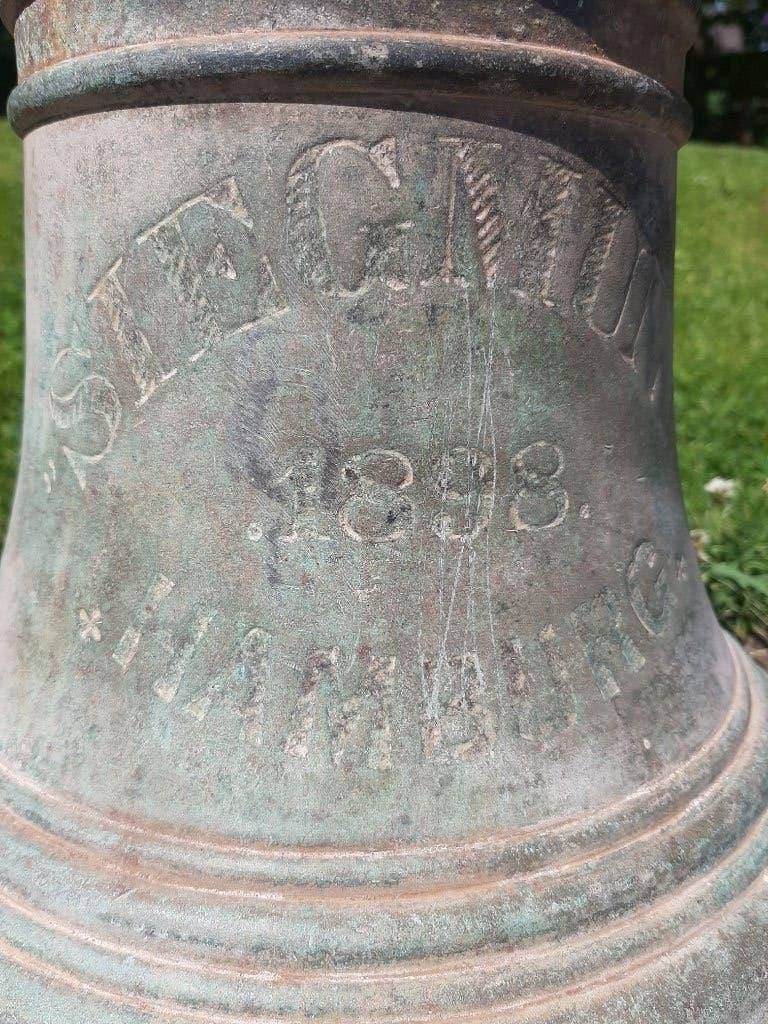 Oude bronzen stoomschipbel uit 1898, Ophalen of Verzenden, Gebruikt, Motorboot of Zeilboot, Overige typen
