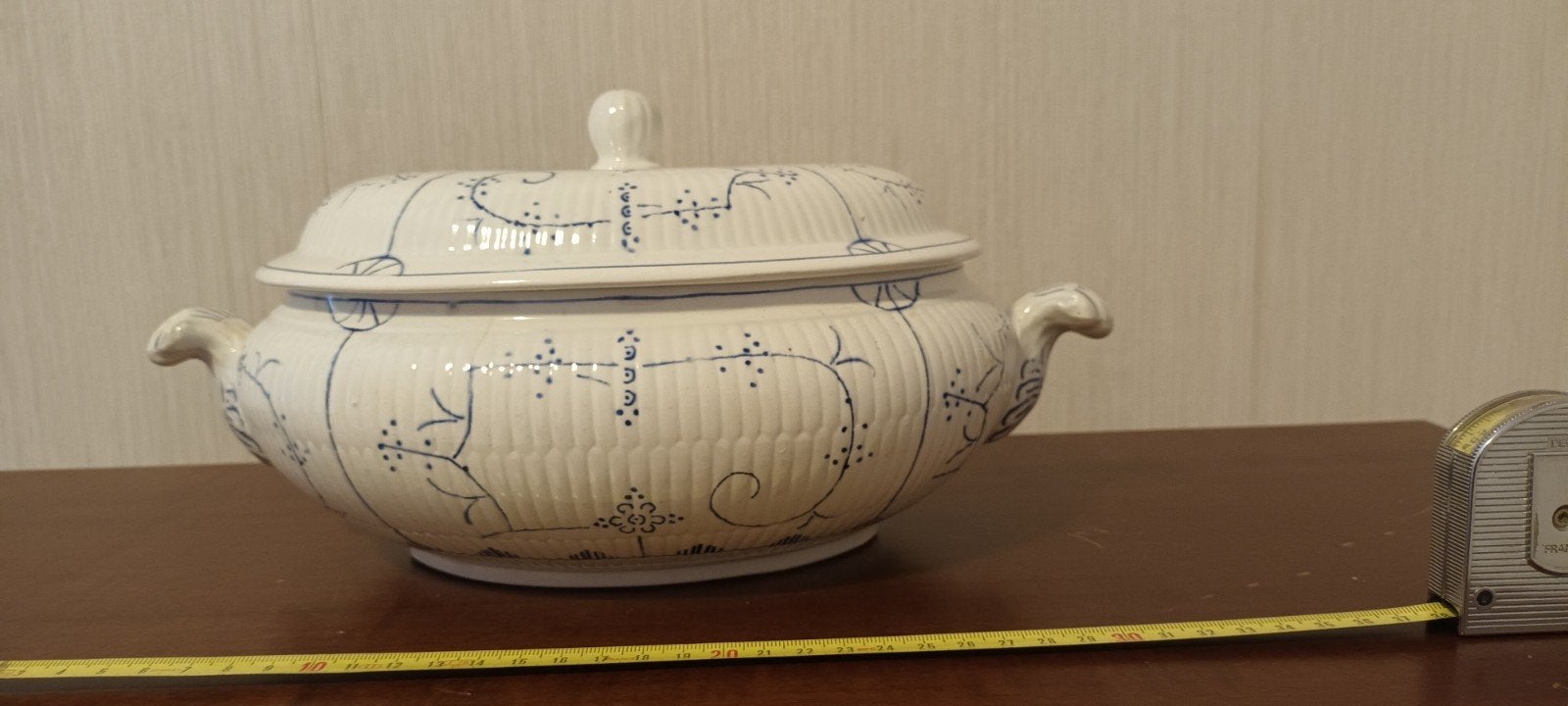 Boch Copenhagen- Plat ovale 30 cm avec couvercle, Antiquités & Art, Enlèvement ou Envoi