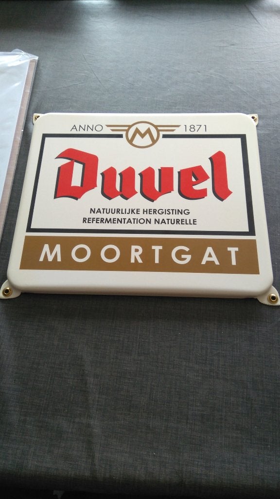 Email bord duvel, Ophalen, Nieuw, Reclamebord, Plaat of Schild, Duvel