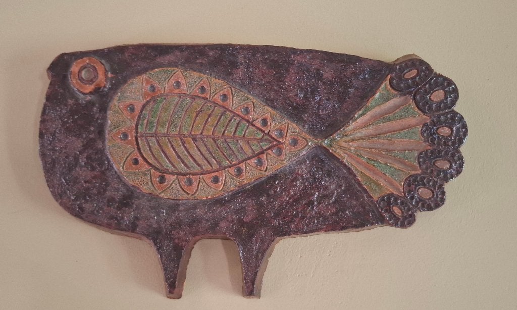 Keramisch wandobject - sculptuur van een vis, Ophalen of Verzenden