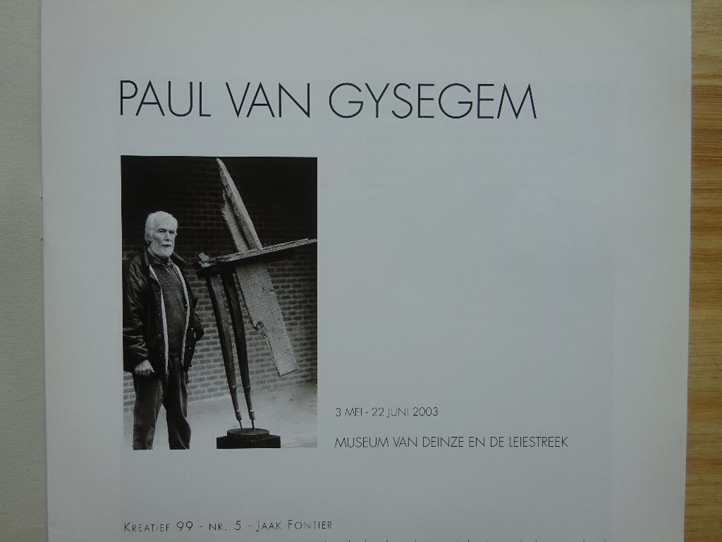 Paul Van Gysegem; 2003 Mudel, Deinze, Boeken, Kunst en Cultuur | Beeldend, Nieuw, Beeldhouwkunst, Ophalen of Verzenden