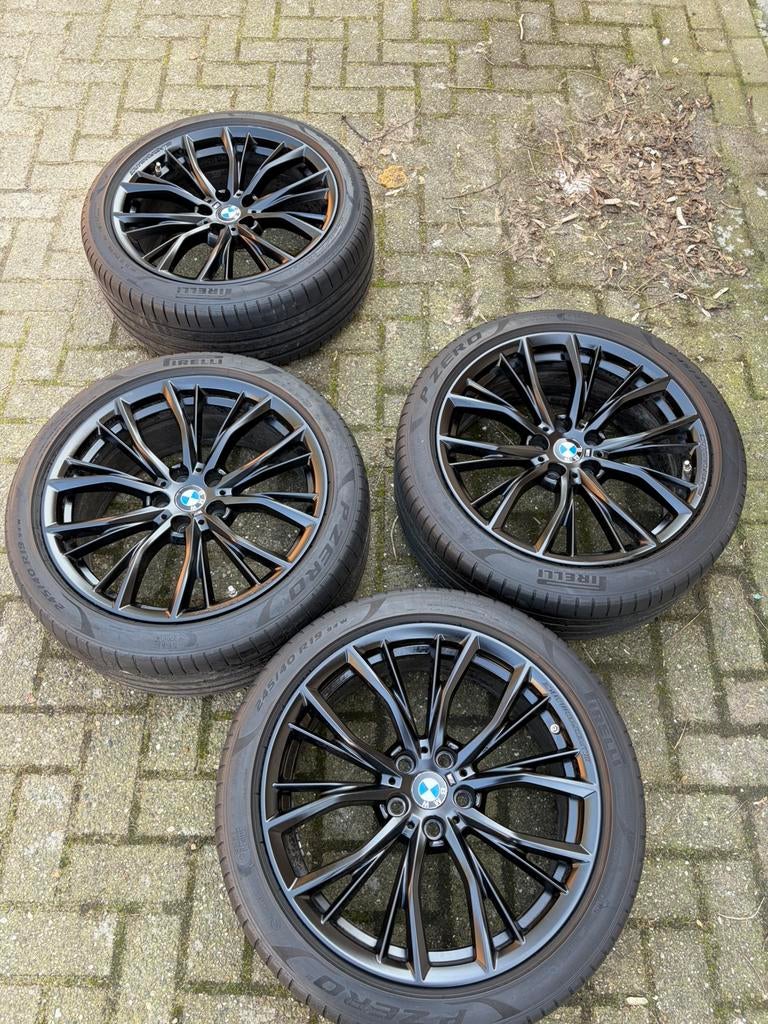 Bmw 5 serie G30 velgen origineel met zomerbanden, Ophalen, 19 inch, Zomerbanden, Banden en Velgen