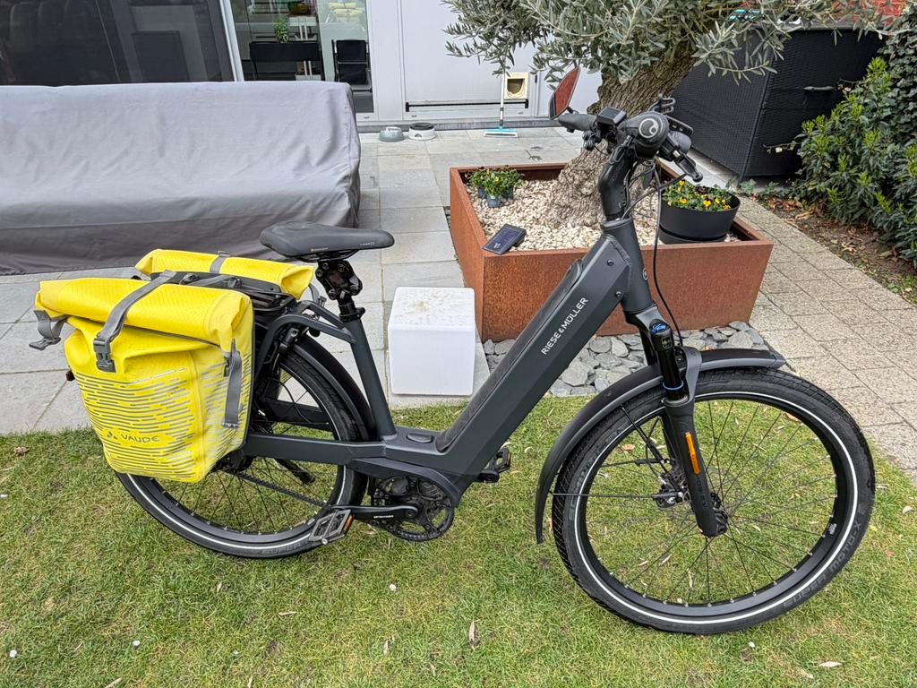 Riese & Müller Nevo4 GT Vario HS - maat 47 - dark grey, Gebruikt, 47 tot 51 cm, 50 km per accu of meer, Ophalen