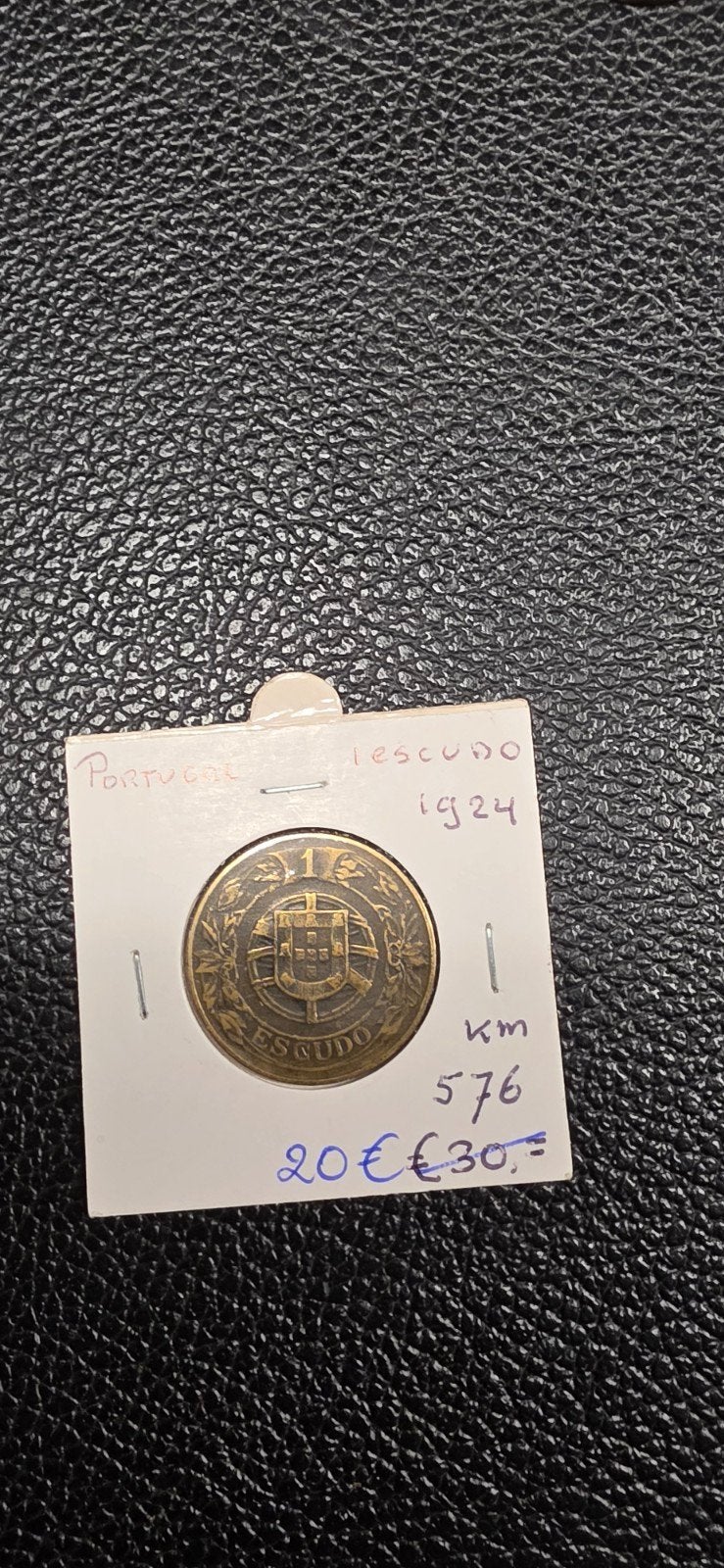 Portugal 1 escudos 1924, Postzegels en Munten, Munten | Europa | Euromunten, Ophalen of Verzenden, Portugal