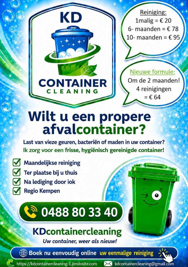 Reiniging afvalcontainer, Ophalen