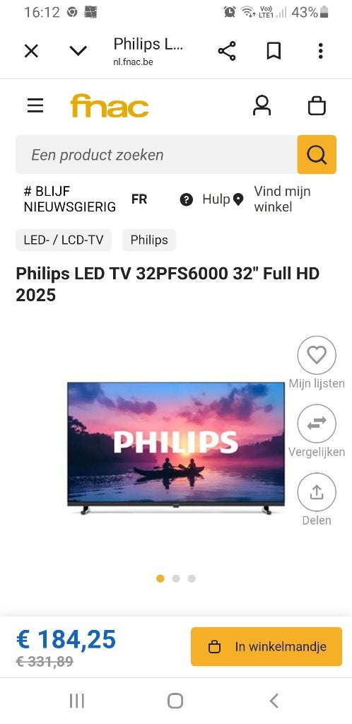 Philips 32" smart TV 6000 serie, Neuf, Philips, LED, Enlèvement
