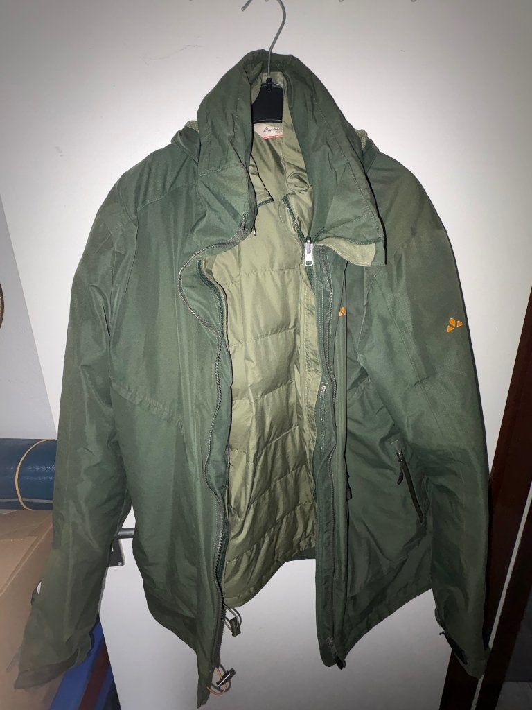 Groene Vaude outdoor jas mannen – warm & waterafstotend, Kleding | Heren, Maat 52/54 (L), Ophalen of Verzenden, VAUDE, Gedragen
