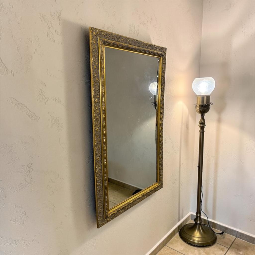 Vintage gouden spiegel, Antiek en Kunst, Antiek | Spiegels, Verzenden