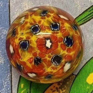 Vintage sulfide-papiergewicht Millefiori-glas in Murano, Verzenden