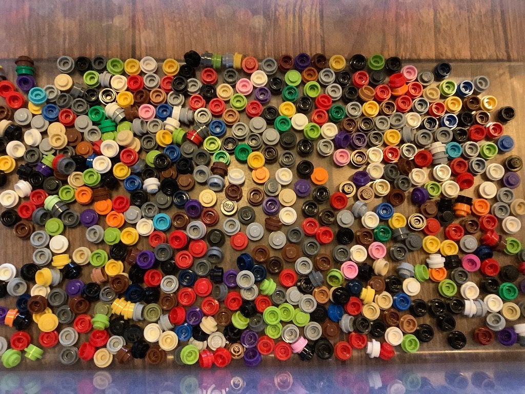 Lego plaatjes 1x1 rond 500 stuks / 324-10-6, Ophalen of Verzenden, Zo goed als nieuw, Losse stenen, Lego