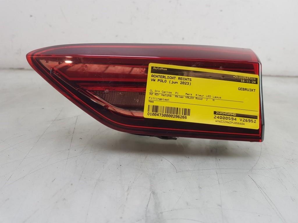 ACHTERLICHT RECHTS Volkswagen Polo VI (AW1) (|2G0945094D|), Gebruikt, Volkswagen, Valeo, 100, rue de Courcelles
75017  Paris, FR