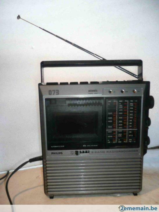 radio k7  philips - 22ar073-00 - mono, TV, Hi-fi & Vidéo, Enlèvement ou Envoi, Utilisé