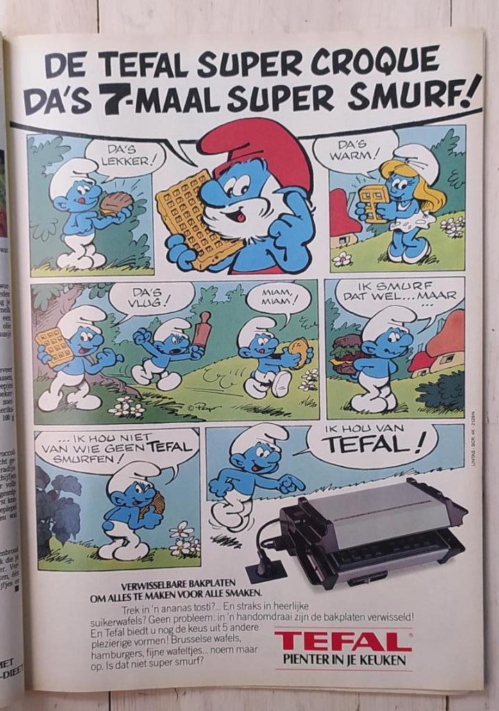 advertentie Smurfen - Tefal, Ophalen of Verzenden