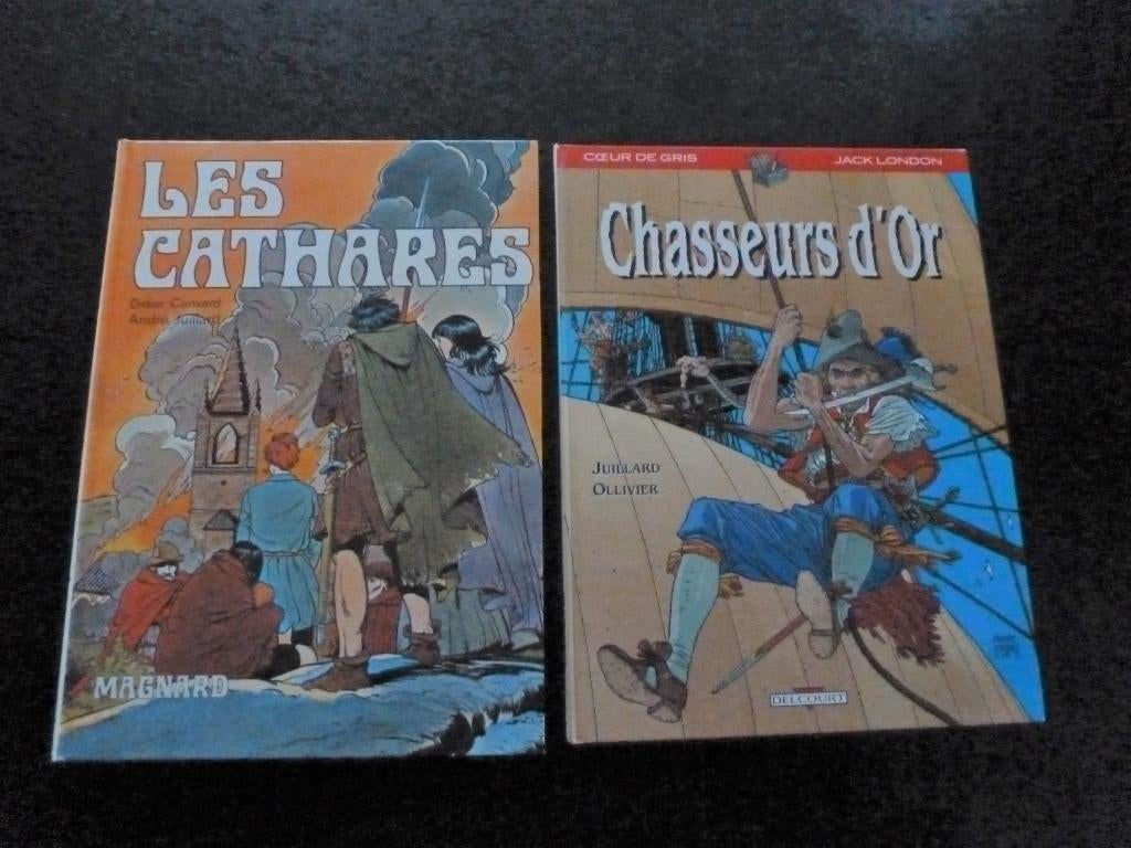 Juillard - Les Cathares + Chasseurs d'or, Plusieurs BD, Enlèvement ou Envoi, Comme neuf, Cothias - Juillard
