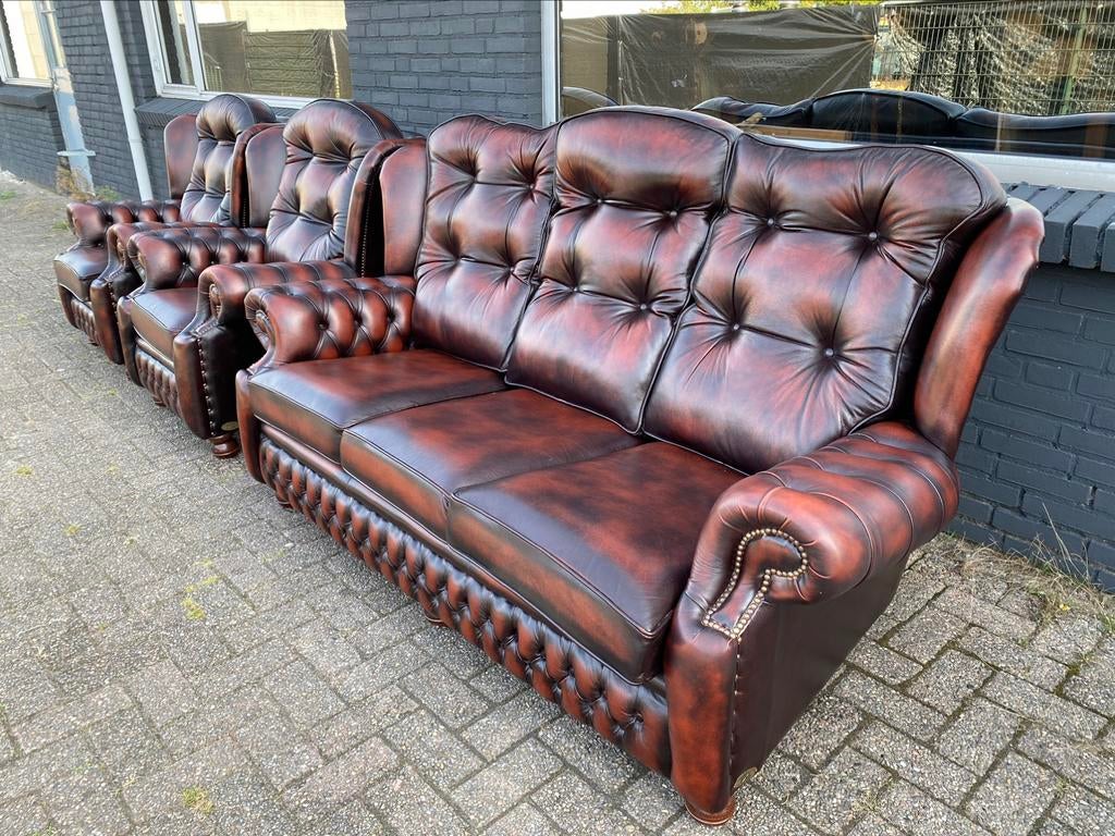 Springvale Chesterfield 3+1+1 zetels GRATIS GELEVERD, Antiek en Kunst, Ophalen of Verzenden