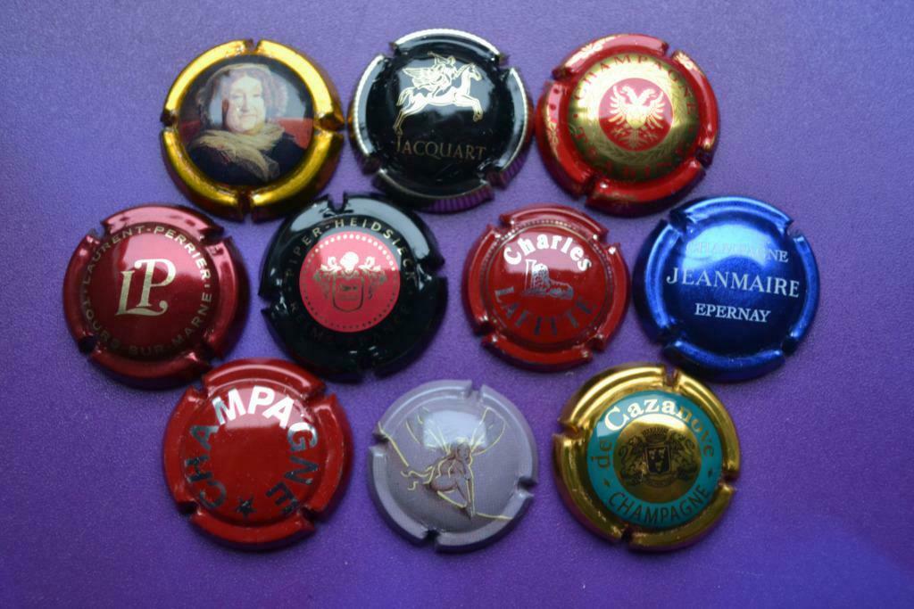 lot de 10 capsules de Champagne, Ophalen of Verzenden