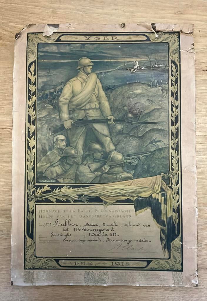 Hulde van het dankbare vaderland : 1914-1918, Verzamelen, Ophalen of Verzenden