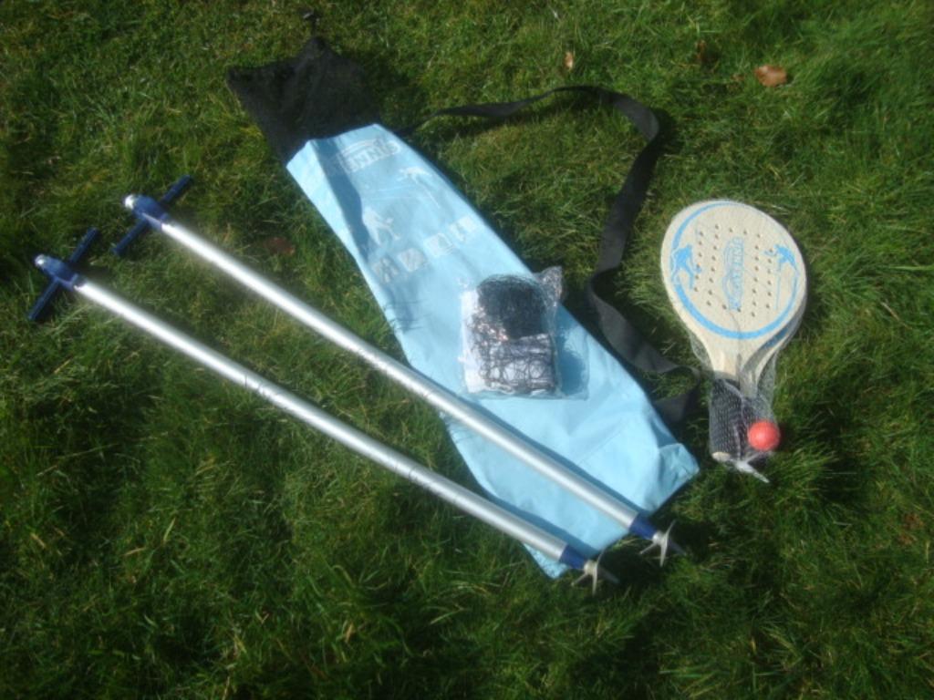 Beach tennis avec filet transportable 2 raquettes et 1 balle, Envoi, Neuf