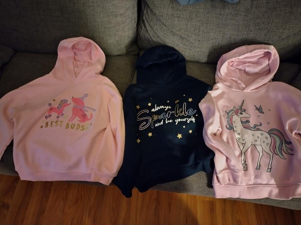 Set van 3 sweatshirts voor meisjes winter herfst 6-7 jaar, Kleding | Dames, Ophalen of Verzenden, Zo goed als nieuw