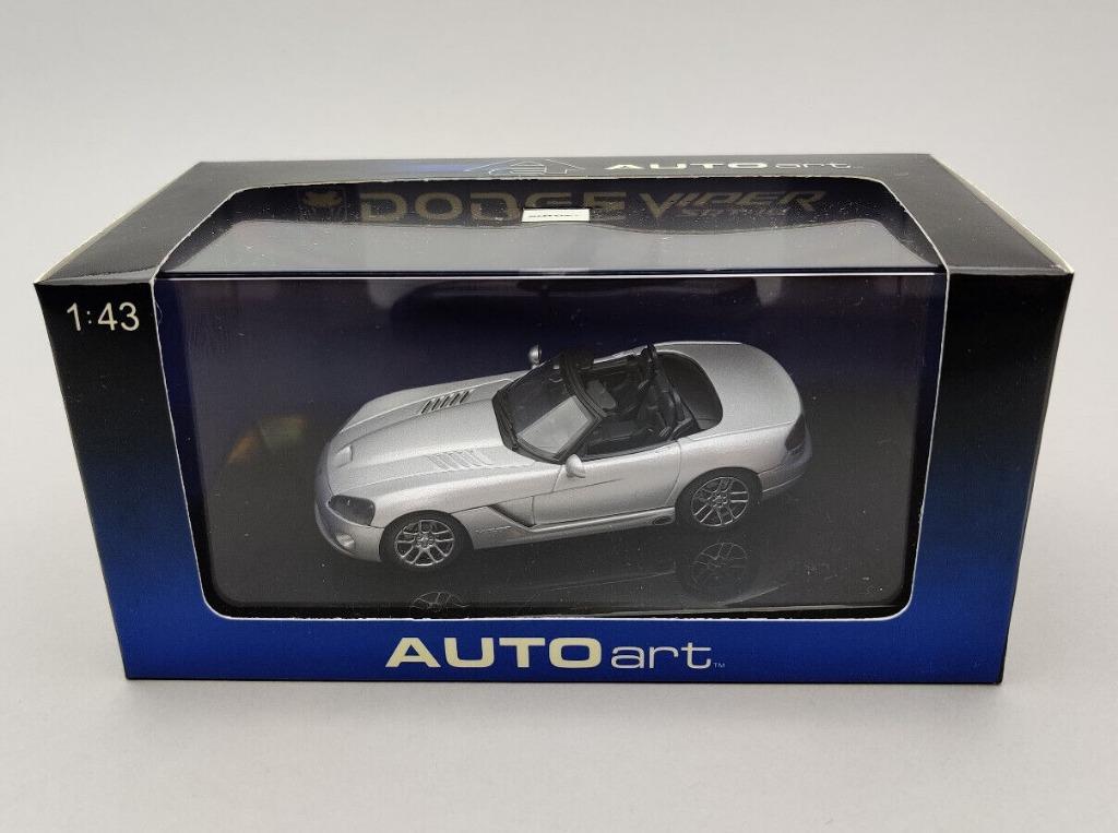 1:43 AUTOart 51703 Dodge Viper SRT-10 2003 Silver, Ophalen of Verzenden, Zo goed als nieuw, Auto