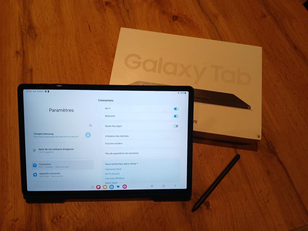 Samsung Galaxy Tab S7 FE – 64 Go + Carte SD 248 Go, Computers en Software, Android Tablets, Galaxy Tab S7 FE, Gebruikt, 12 inch