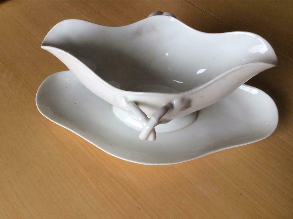 Saucière blanche, Gebruikt, Porselein, Kom(men)