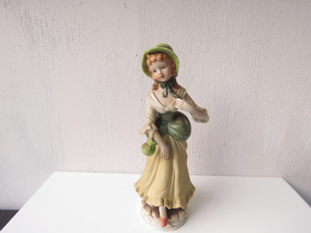 Vintage porseleinen beeldje Victoriaanse Dame, Ophalen of Verzenden
