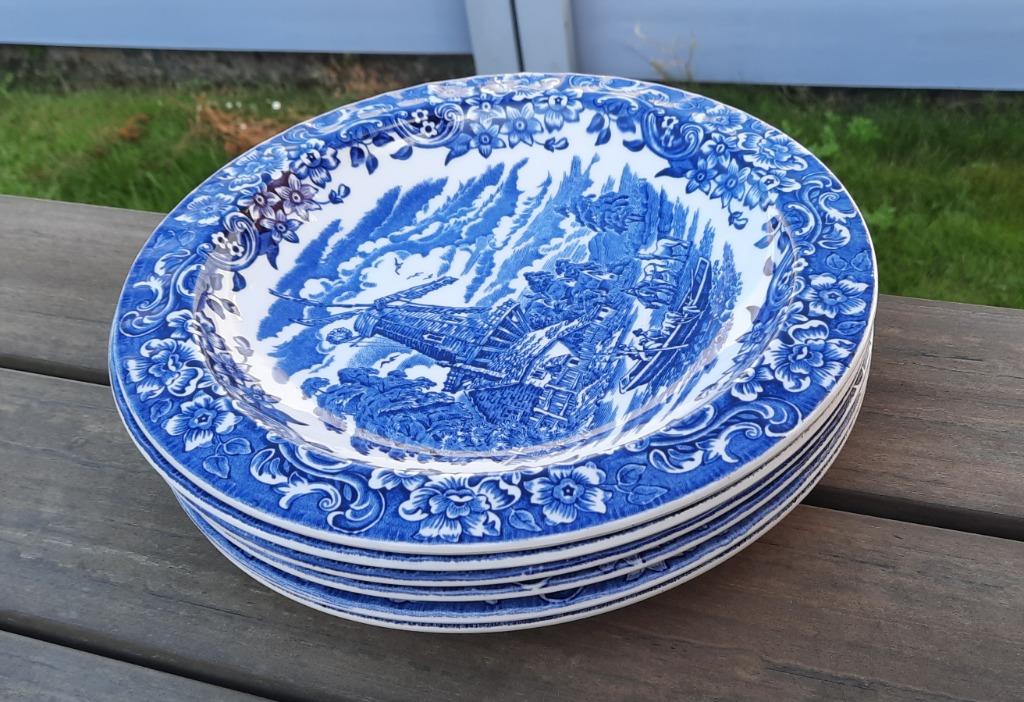 Céramique anglaise Tudor, 6 assiettes 25 cms., Enlèvement ou Envoi