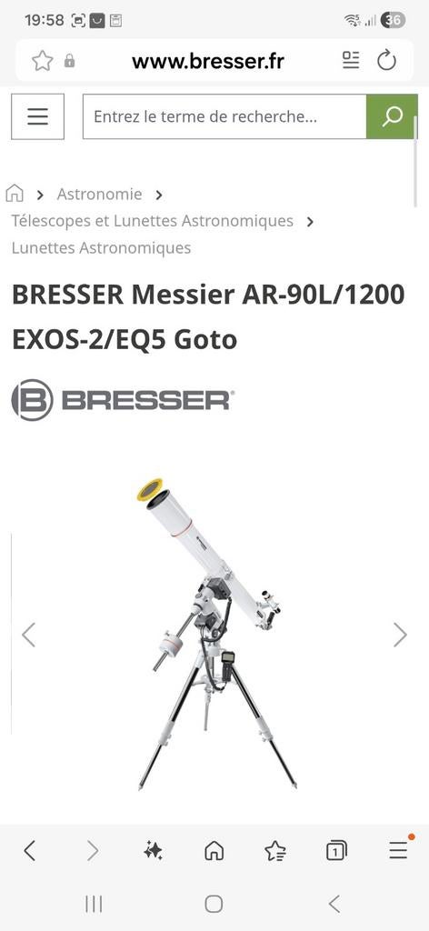 bresser exos2 goto 90/1200, Enlèvement