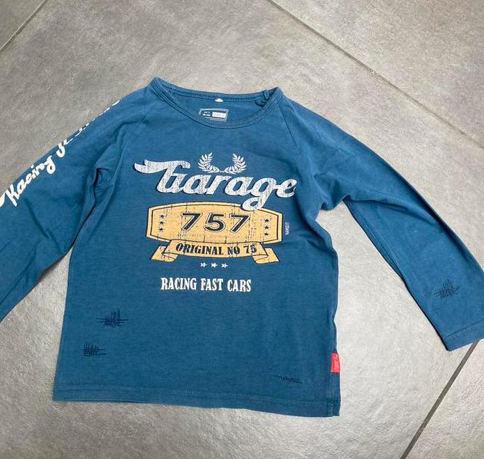 228: Blauwe longsleeve Name it maat 98, Garçon, Enlèvement ou Envoi, Chemise ou À manches longues, Name it