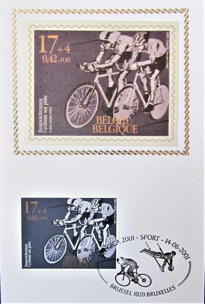 WIELRENNEN- ZIJDE FDC- WIELRENNEN, Postzegels en Munten, Ophalen of Verzenden, Gestempeld, Sport