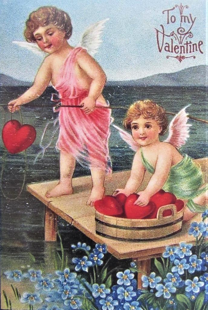 FANTASIEKAART- VALENTIJN, Ophalen of Verzenden, Ongelopen, Feest(dag)
