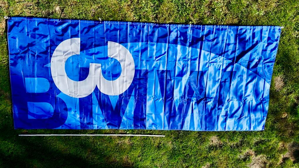 Grote BMW 3  vlag, Ophalen of Verzenden, Nieuw