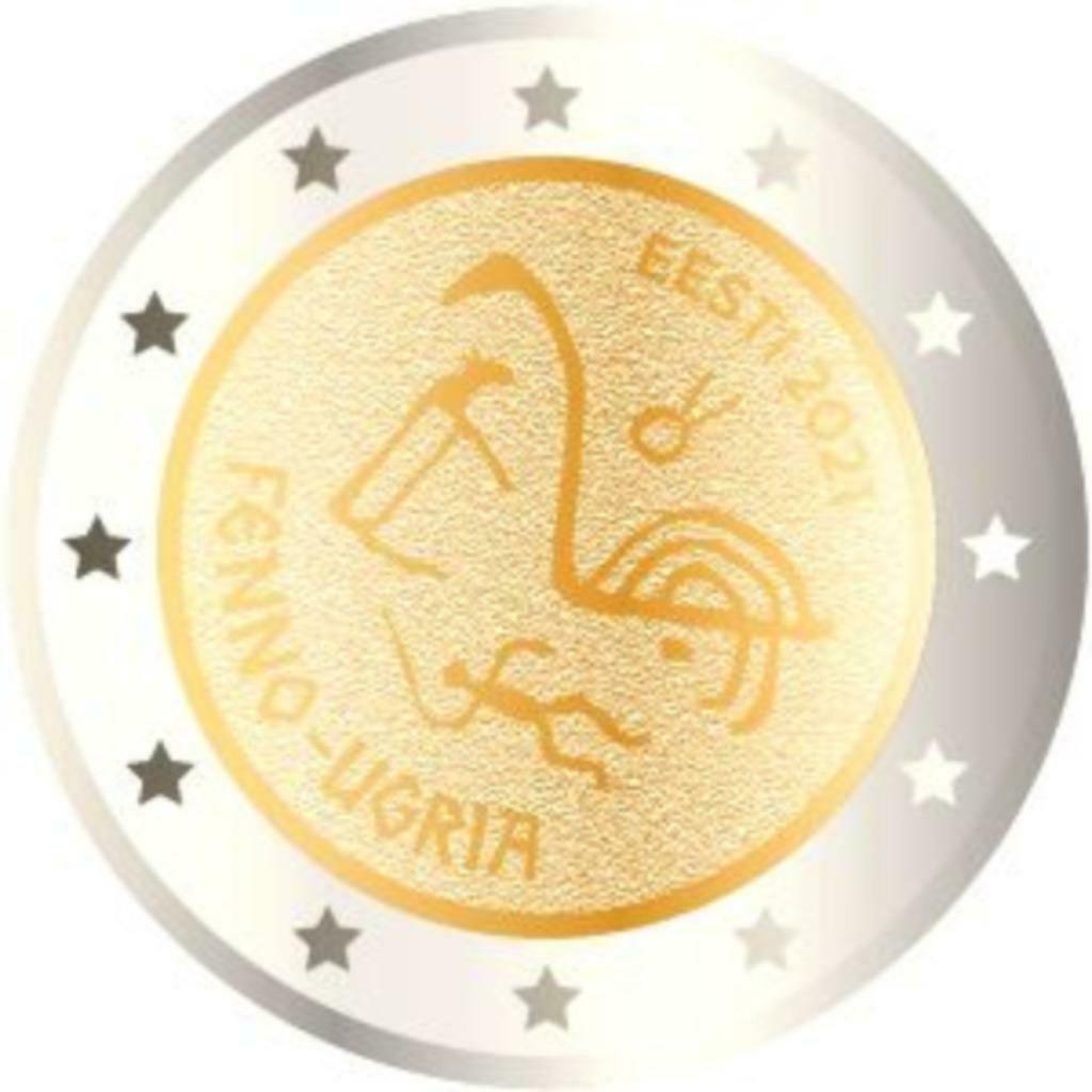 2021 Estonie Finnois-Oerg. nations Pièces de 2 euros Esp. éd, Timbres & Monnaies, Monnaies | Europe | Monnaies euro, Enlèvement ou Envoi