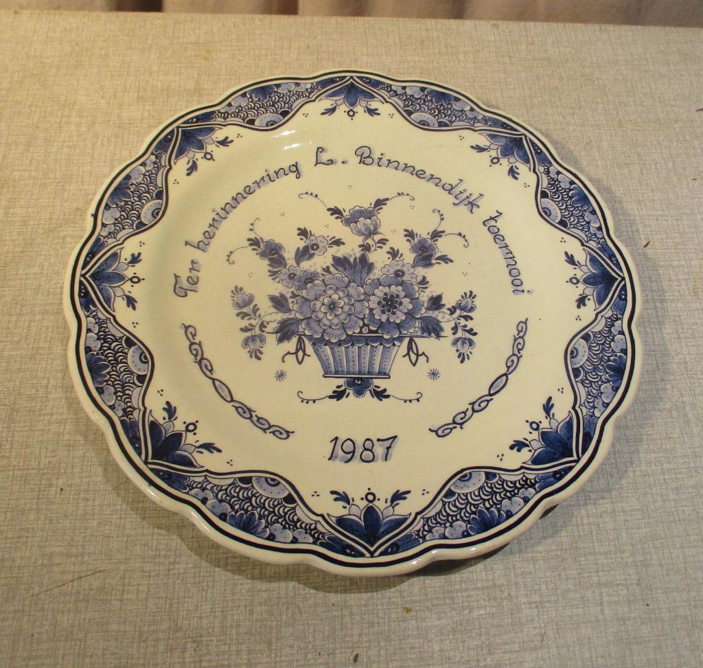 Belle Assiette Murale Peinte à la Main - Gouda - 28cm, Enlèvement ou Envoi