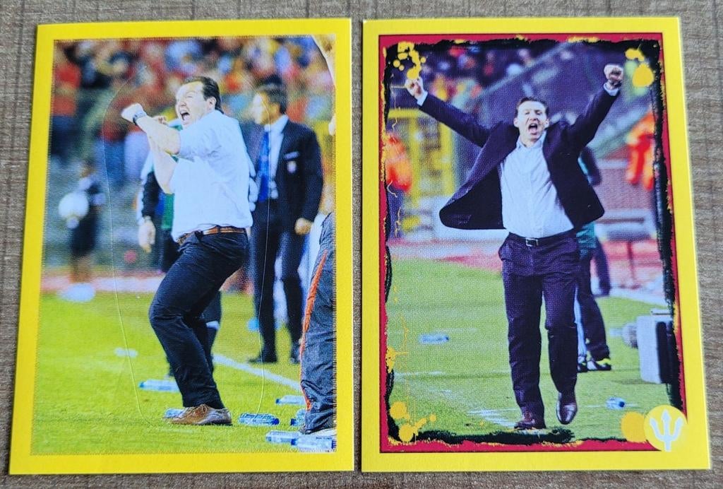 2 Panini stickers: Marc Wilmots, Verzamelen, Ophalen of Verzenden, Zo goed als nieuw, Poster, Plaatje of Sticker