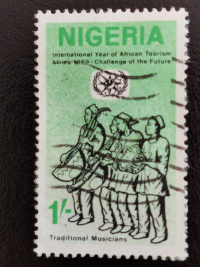 Nigeria 1969 - lokale muzikanten, Postzegels en Munten, Postzegels | Afrika, Ophalen of Verzenden, Nigeria