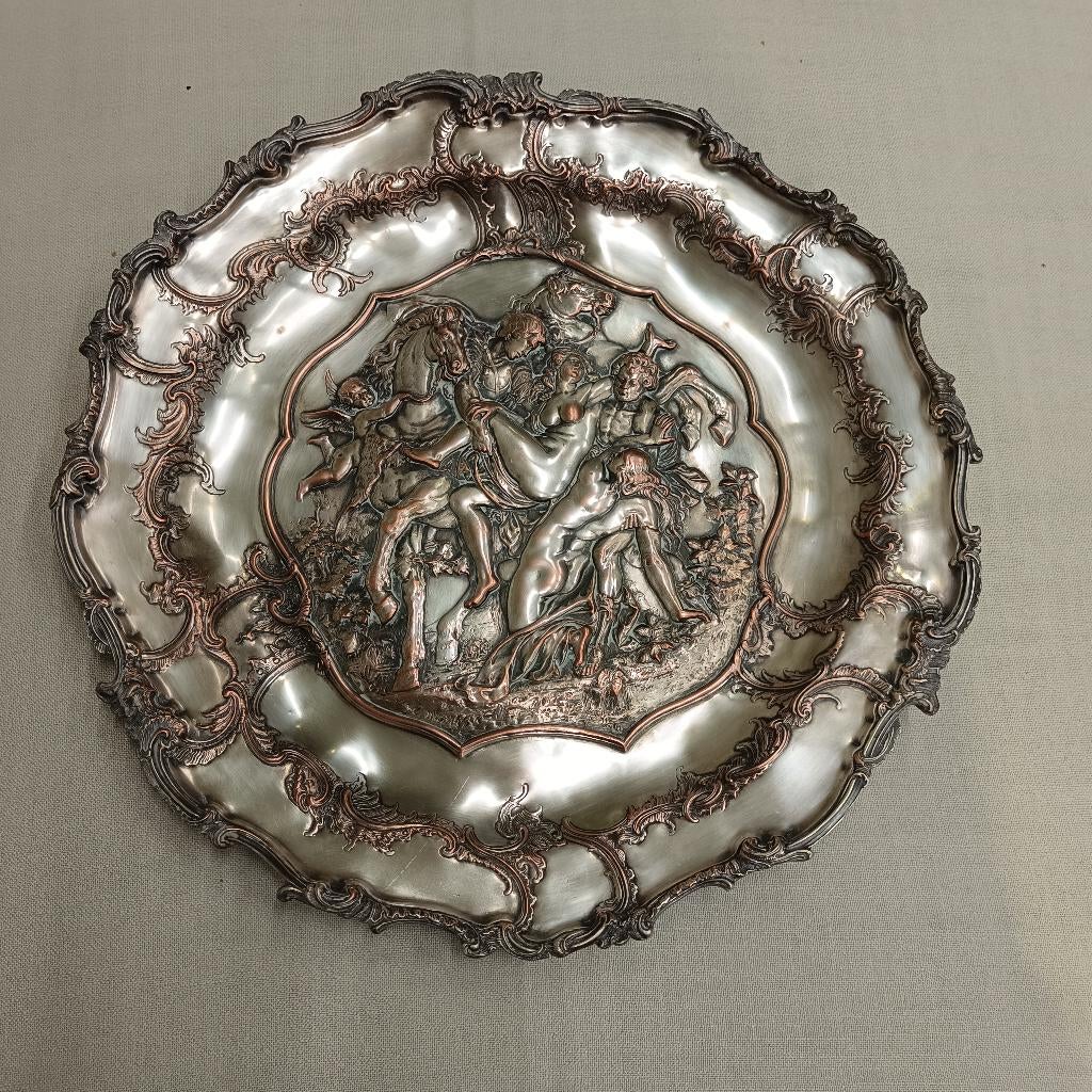 Assiette en métal argenté, Antiquités & Art, Antiquités | Argent & Or, Argent, Enlèvement ou Envoi