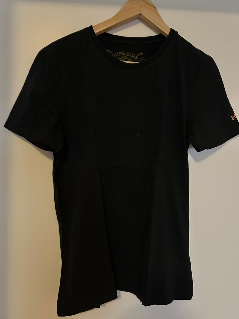 Tshirt black&gold, Kleding | Heren, Ophalen, Zo goed als nieuw, Zwart