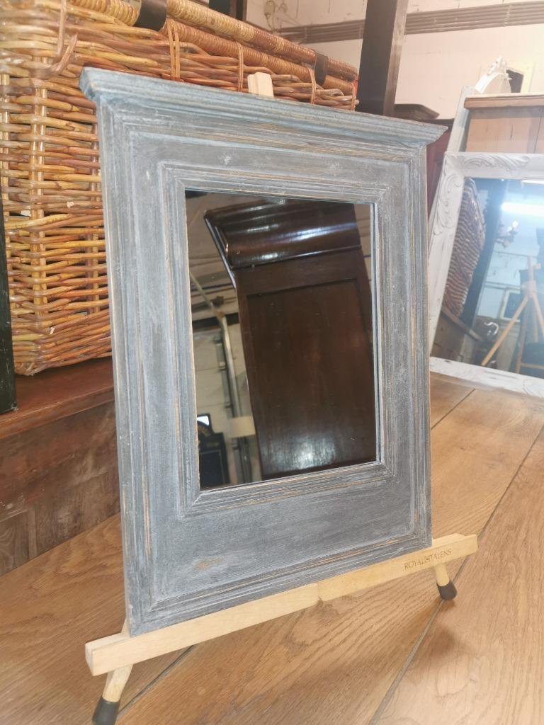 Petit miroir ancien patiné brocante H 43 L 34, Enlèvement ou Envoi, Utilisé, Rectangulaire