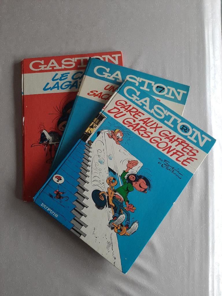 Albums Gaston Lagaffe Franquin Ronde ruggen, Gelezen, Ophalen of Verzenden, Franquin, Meerdere stripboeken
