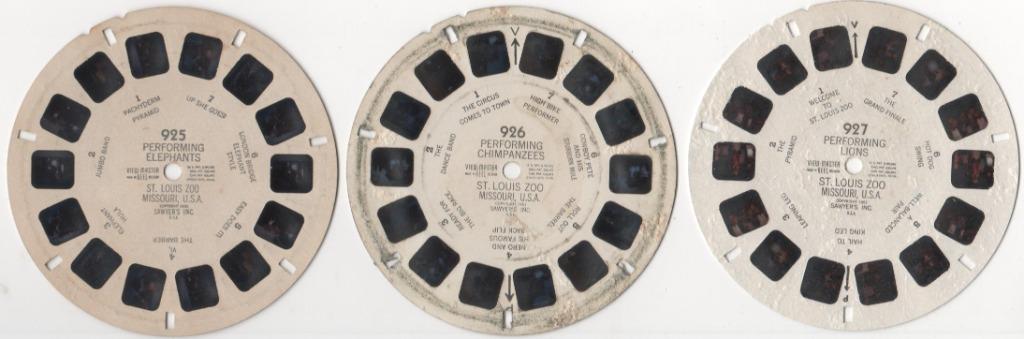 View-master Zoo St. Louis Missouri Elephant Lions, Ophalen of Verzenden